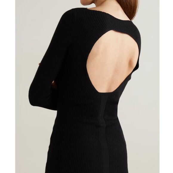 Rick Owens Tops - NEW Rick Owens FW 23 Luxor Al Top Black Ribbed Knit Wool Cutout Womens Medium